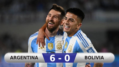 Kết quả Argentina 6-0 Bolivia: Messi lập hat-trick giúp Argentina thắng đậm